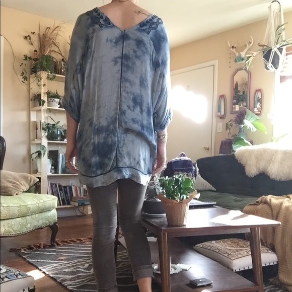 Indigo Dyed Kaftan - Picture 3 of 3